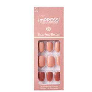 Kiss ImPRESS Bare but Better Press-on Fake Nails - Sweet Earth - 30ct